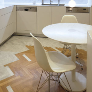 Le parquet en cuisine de Pulp Intérieurs