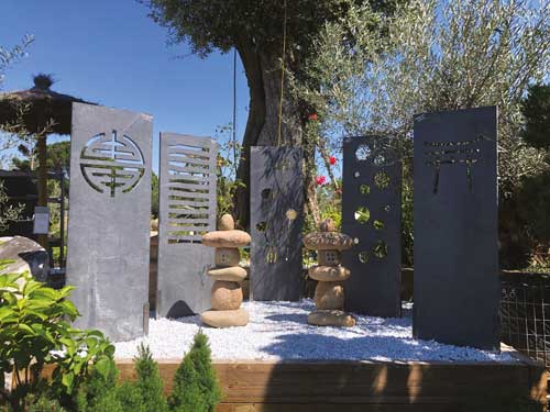 totems en ardoise lanternes jardi creation pins justaret 