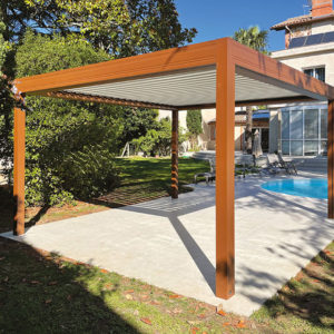 À Albi, pergola bioclimatique