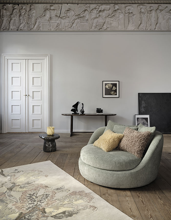 pouf dans une ambiance luxueuse
