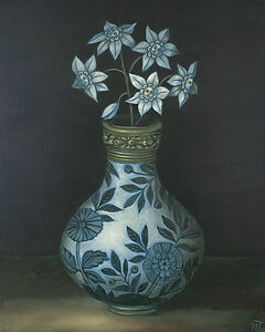 vase peint style médiéval