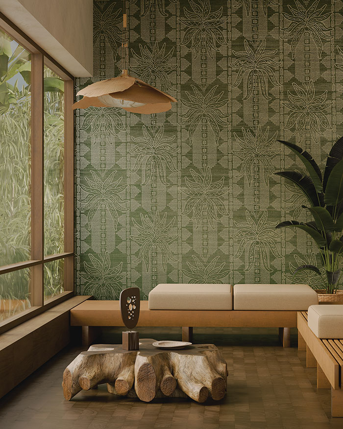 papier peint vert